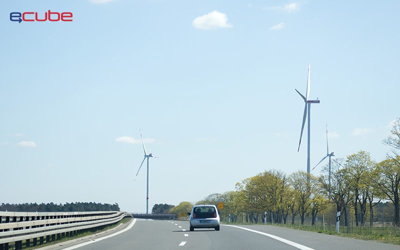 driving an electric vehicle in an empty freeway