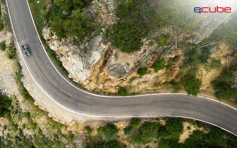 driving on a quieter road in Singapore